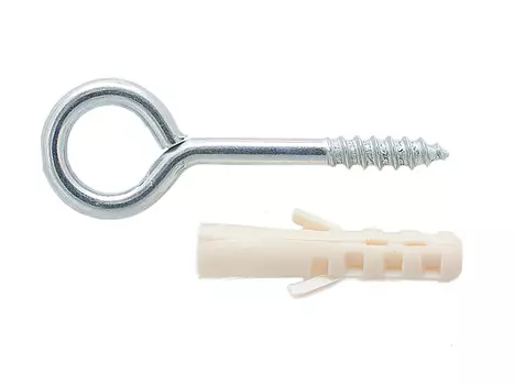 Петля-шуруп 30х10х3,5 мм, ZN, ART 1, 6 шт