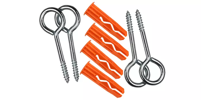 Петля-шуруп ZN 4,75x50x18 в комплекте c дюбелем Multi 10x40, 4 шт