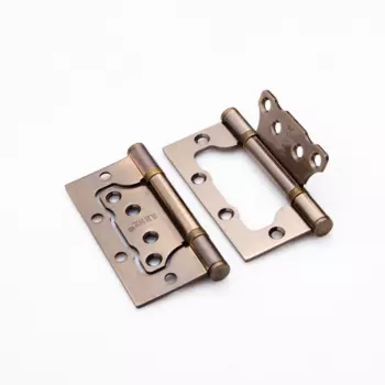 Петля стальная 100*75*2,5, 2 подш., б/колп., бронза античная (без врезки)