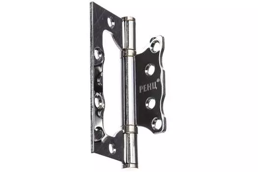 Петля стальная 100*75*2,5, 2 подшипника, б/колп., хром блестящий (без врезки)