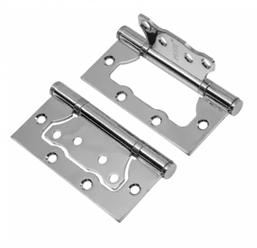 Петля стальная 100*75*2,5, 2 подш., б/колп., хром блестящий (б/в)