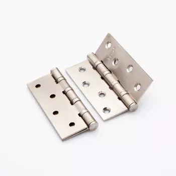 Петля стальная 100*75*2,5, 4 подш., б/колп., ник.мат. 100-4ВВ FH SN