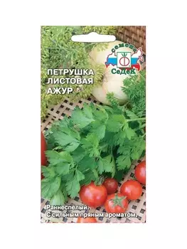 петрушка Ажур (листовая)(ран.спел.,крупн.,ярк.-зелен.,сильн.аромат). Евро, 2