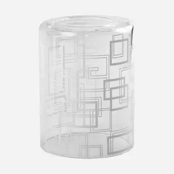 Плафон ЭЛЕТЕХ Цилиндр Квадраты 34-090-в42/h120 прозрачный белый