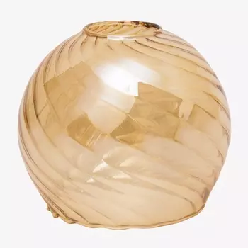 Плафон ЭЛЕТЕХ Полусфера 34-228-ф130/в42 рифленый косой янтарь