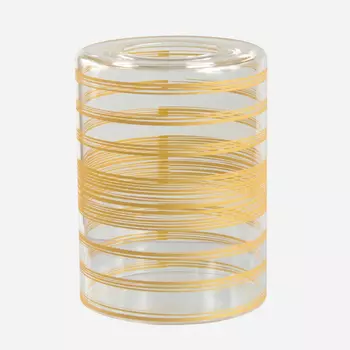 Плафон ННС 34-090 цилиндр прозрачный, полосы золотые