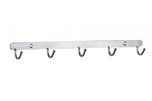 Планка 5 крючка 32,5см, хром
