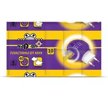Пластины от мух без запаха 10шт "NADZOR"