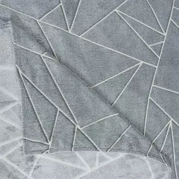 Плед фланель Caza Conforte Stella Ice shards 200х220 серый светящий