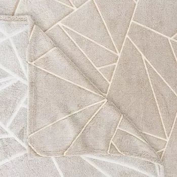 Плед фланель Caza Conforte Stella Ice shards 200х220 бежевый светящий