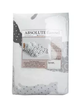 Плед фланель печатный 150х200 см Черный