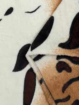 Плед фланель печатный скрутка 150х200 см Бежевый