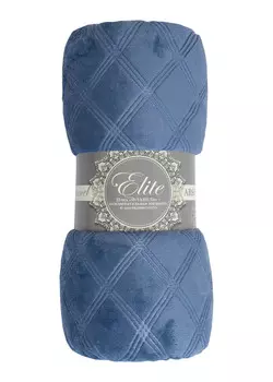 Плед фланельTexRepublic тисненый синий 150х200 см