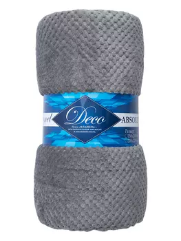 Плед фланель жаккард 150х200 см Серый