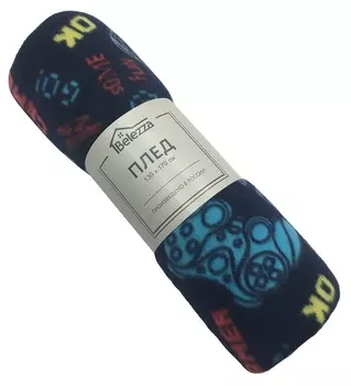 Плед флис Belezza Gamer 130x170 яркий микс