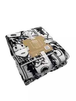 Плед микрофибра Belezza Anime boys 180х200 черно-белый