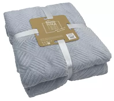 Плед микрофибра Belezza Carre 200х220 серый