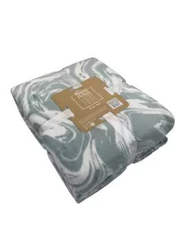 Плед микрофибра Belezza Мрамор 220х240 серо-голубой