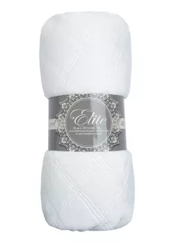 Плед Texrepublic TF FNE W 150х200 см фланель тиснёный, цвет белый