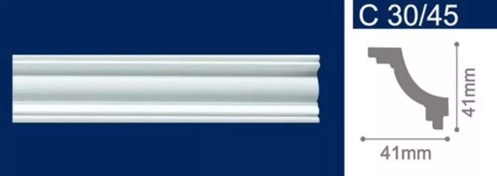 Плинтус потолочный 41х41х2000 арт.С30/45