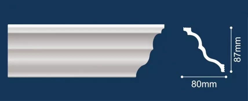 Плинтус потолочный 87х80х2000 мм.С50/120