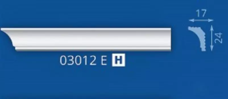 Плинтус потолочный экструзионный Формат диагональ 30мм 2м арт.03012Е для натяжного потолка
