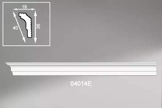 Плинтус потолочный Формат 18х36х2000мм арт.04014Е для натяжного потолка