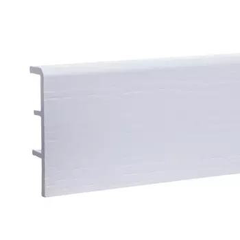 Плинтус Rico concept 80 №80001 Белый с тиснением