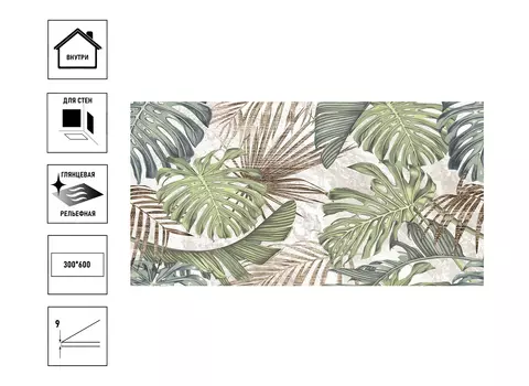 Плитка керамическая Axima Гавана 30х60см, декор D