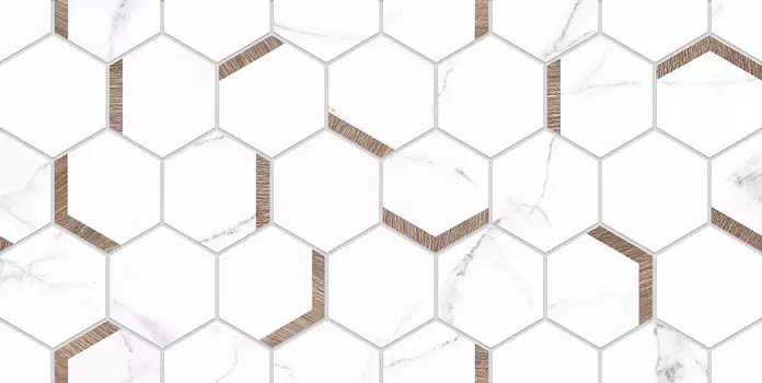 Плитка керамическая Ecta Hexwood 20х40см, матовый