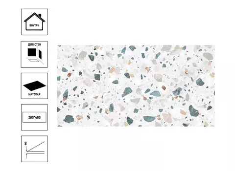 Плитка керамическая Ecta Mixstone 20х40см, матовый
