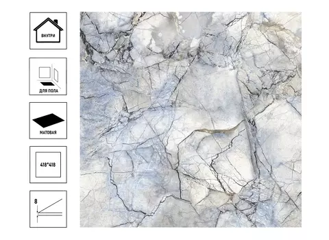 Плитка керамическая GlobalTile Solo 41,8х41,8см, синий