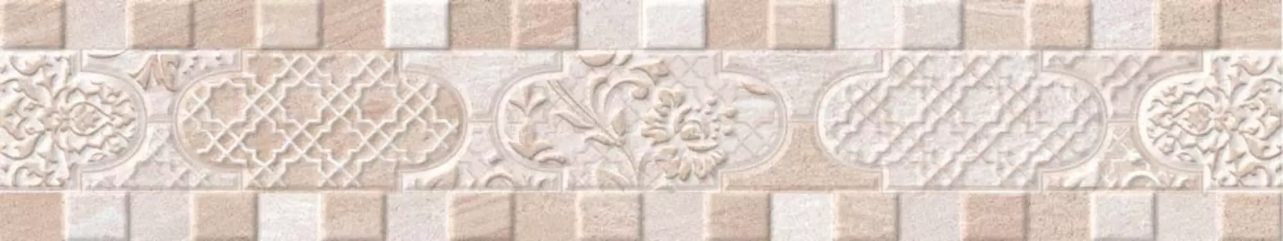 Плитка керамическая GlobalTile Ternura 40х7,5см, бежевый, бордюр