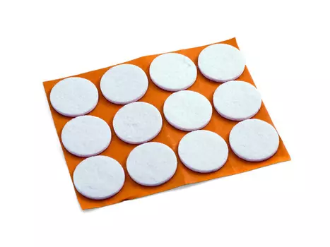 Подкладка 35 мм, фетровая белая, 12 шт