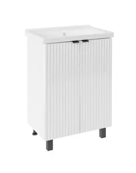 Подстолье Дора 60 с умывальником Миранда 60, белый