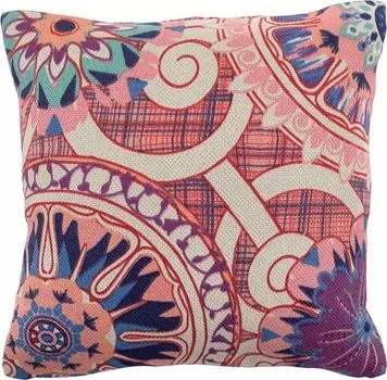 ПОДУШКА 40х40 см на молнии розовый Boho
