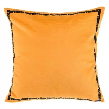 Подушка декоративная Moroshka Don`t cross 40х10х40 см оранжевый, черный
