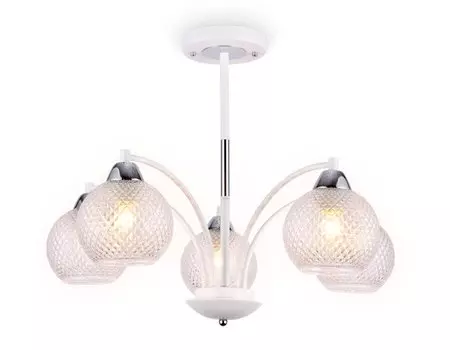Подвесная люстра TR9010/5 WH/CL белый/прозрачный E27 max 40W D620*500