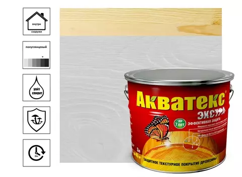 Покрытие текстурное Акватек экстра, белый 3 л