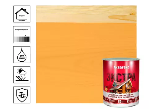 Покрытие текстурное Акватек экстра, дуб 0,8 л