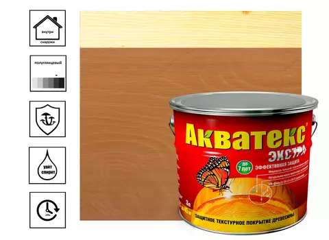 Покрытие текстурное Акватекс-экстра дуб, 3л