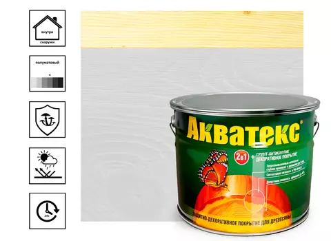 Покрытие текстурное Акватекс, белый 3 л