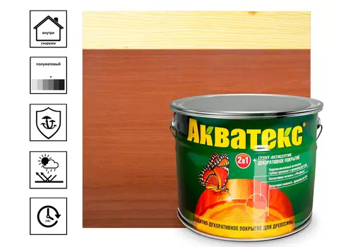 Покрытие текстурное Акватекс, махагон 3 л