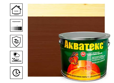 Покрытие текстурное Акватекс, орех 3 л