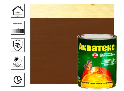 Покрытие текстурное Акватекс, тик 0,8 л