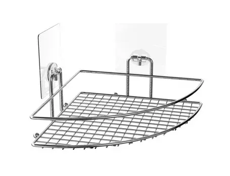 Полка для ванной настенная угловая Kleber Lite на силиконовом креплении