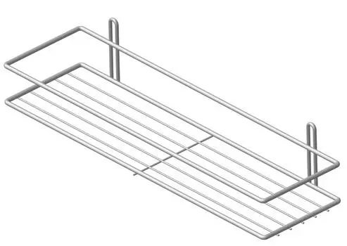 Полка прямая П0001494, 1-ярусная, хром зеркальный