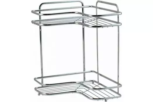 Полка угловая 27х27х35см 2 яруса, хром SWR-2222