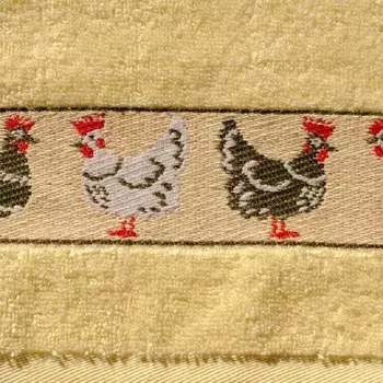 Полотенце махровое Belezza Курочки 30х60 цвет желтый