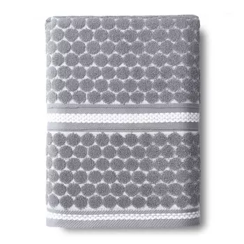 Полотенце Verossa МХ45 Dots tactille 70х140, графит/белый